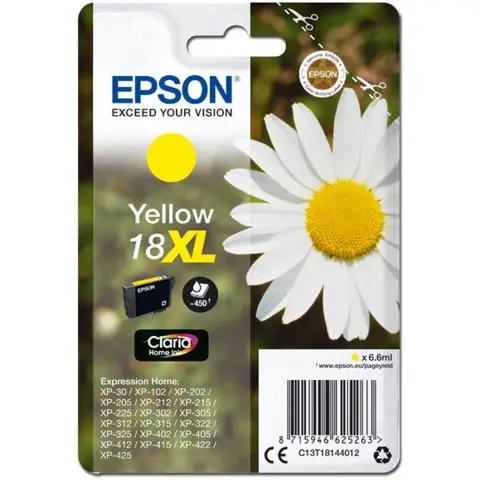 Epson T1814 - Tusz żółty 18XL do Epson Expression Home XP-30, XP-33, XP-100, XP-102, XP-200, XP-202, XP-205 ...